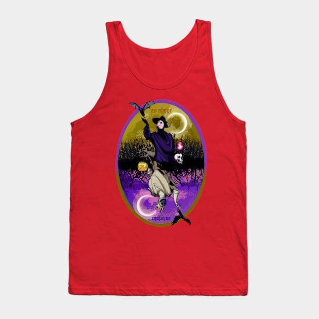 As Above So Below Halloween Tank Top by LVBart